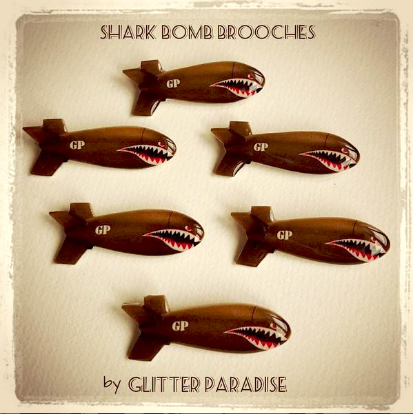 Brooch: Shark Bomb
