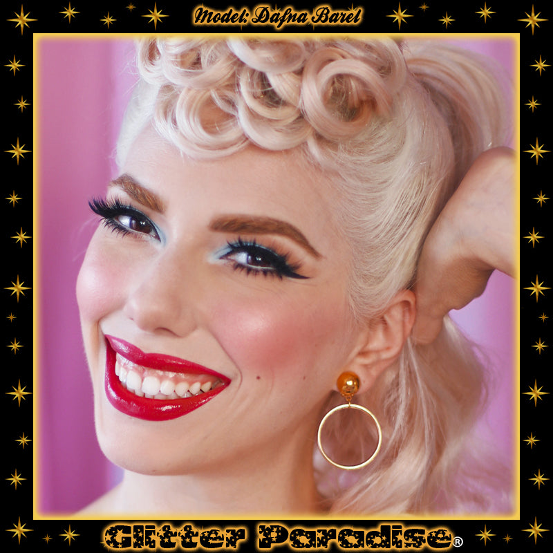 Earrings: Marilyn Hoops Slim Gold