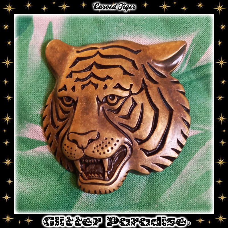 Brooch: Carved Tiger