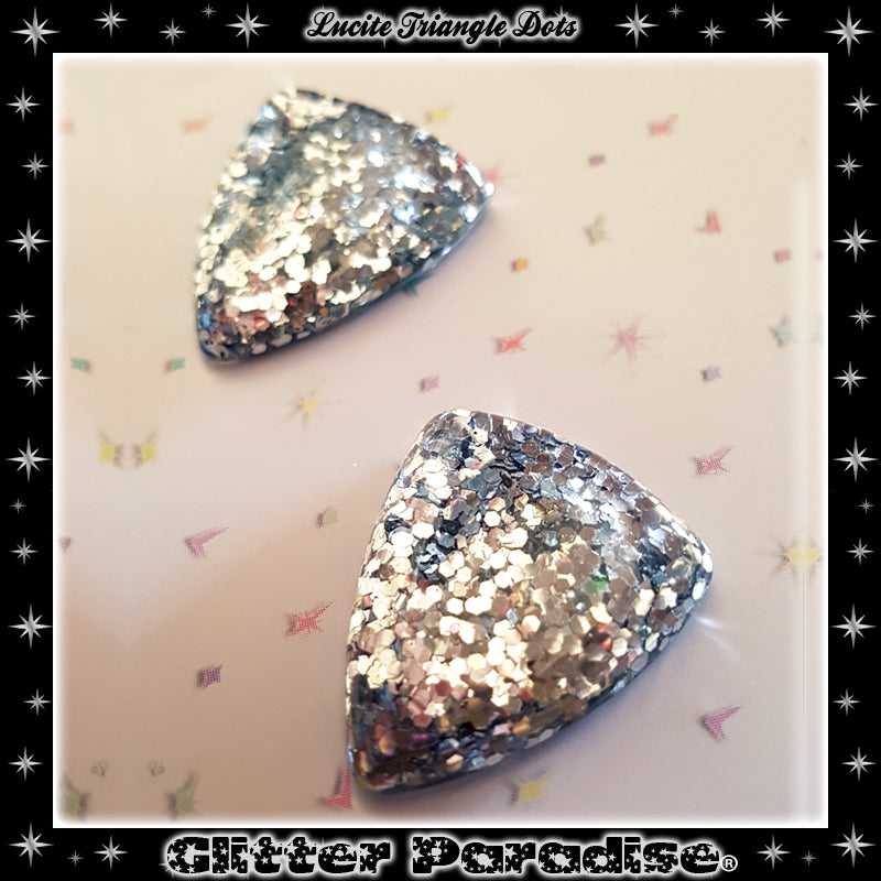 Earrings: Confetti Lucite Deco Triangle Dots